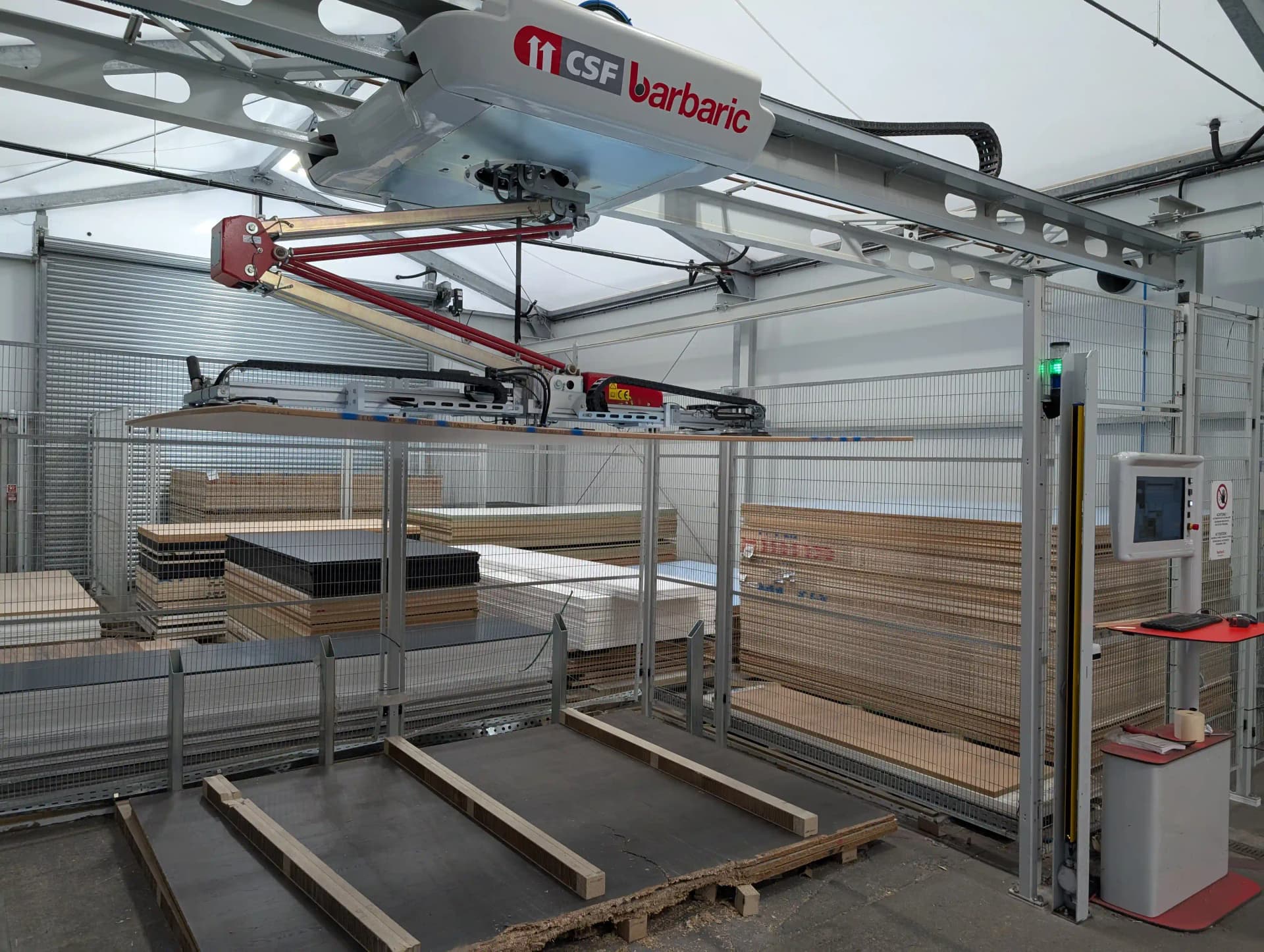 Paneltech automated board storage and CNC workshop